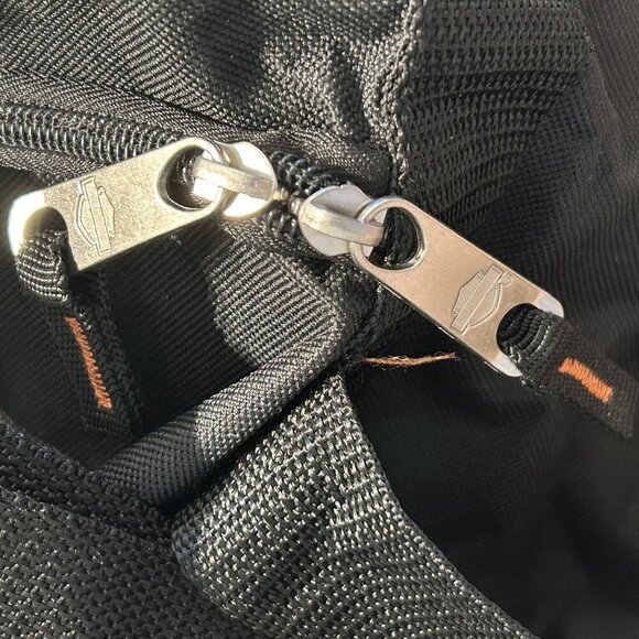 NWOT Genuine Harley Davidson Black Duffel Bag 21x10x10 Gym Travel Zip Closure - Picture 8 of 13